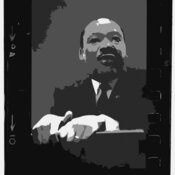 Martin Luther King  Jr at pulpit