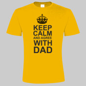 Keep calm agree dad - marškinėliai vyriški 190gr.