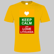 Keep calm love Lithuania 1 - marškinėliai vyriški 190gr. 2