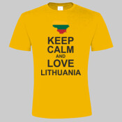 Keep calm love Lithuania - marškinėliai vyriški 190gr. 2