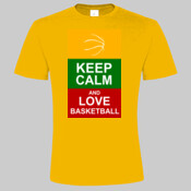 Keep calm love basketball - marškinėliai vyriški 190gr. 2