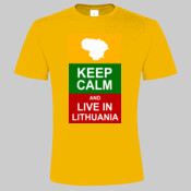 Keep calm live Lithuania 1 - marškinėliai vyriški 190gr. 2 2