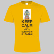 Keep calm and try to survive - marškinėliai vyriški 190gr. 2