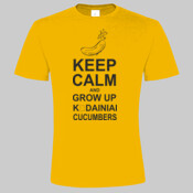 Keep calm and grow up cucumbers - marškinėliai vyriški 190gr.  2